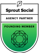 Logo: Sarah Best Strategy is an Agency Partner Founding Member of Sprout Social.