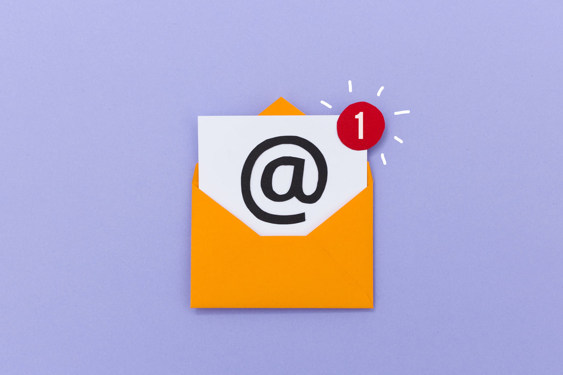 An email notification pops out of an envelope.